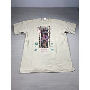 Fruit of the Loom Tan 1995 Atlanta Peachtree Road Race VTG Large Single Stitch‎